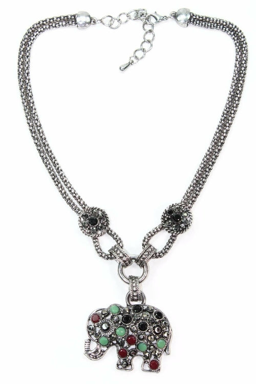 Dazzling Elephant Necklace – Bohemian Charm