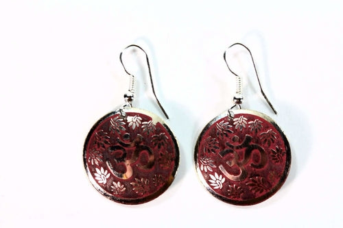 Lotus Petals & Om Earrings – Spiritual Boho Jewelry