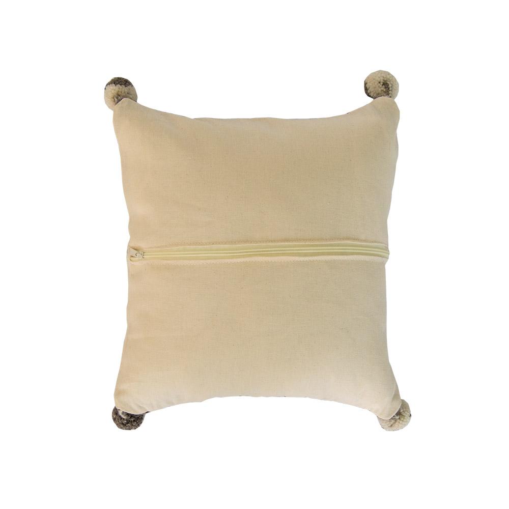 Belegui Flat Weaved Pillow Cover with Caramel Diamond