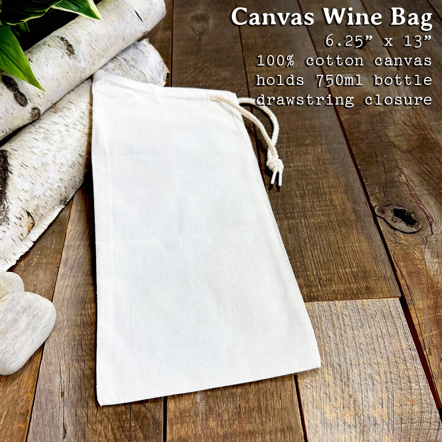 Canvas Wine Bag with Arrows Design