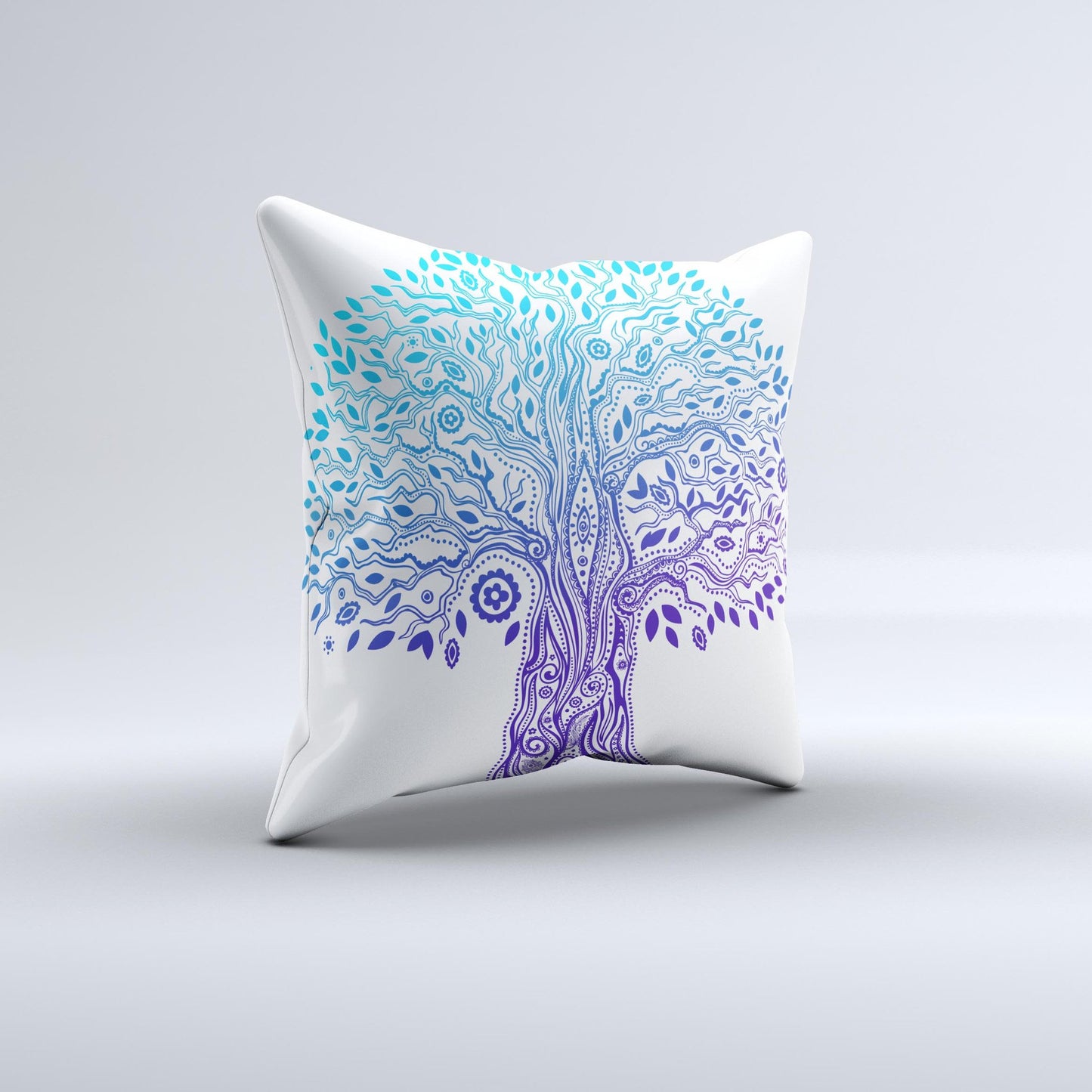 Gradiated Tree of Life Throw Pillow