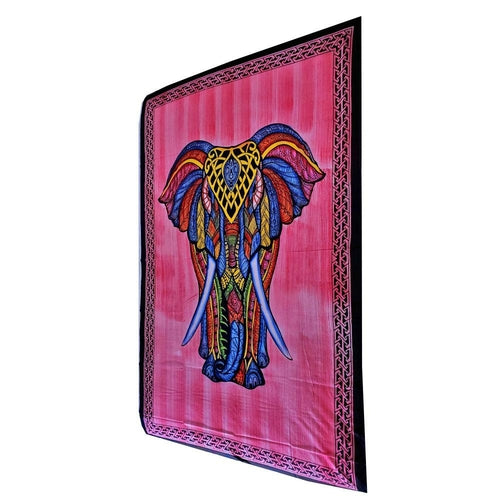 Indian Bohemian Elephant Art Tapestry
