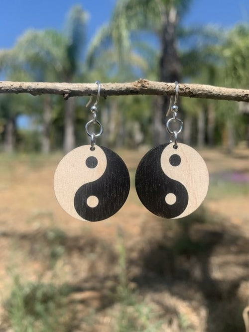 Yin Yang Earrings - Boho Harmony in Nature