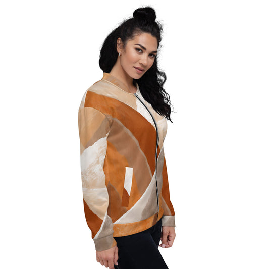Women's Bomber Jacket – Boho Watercolor Print