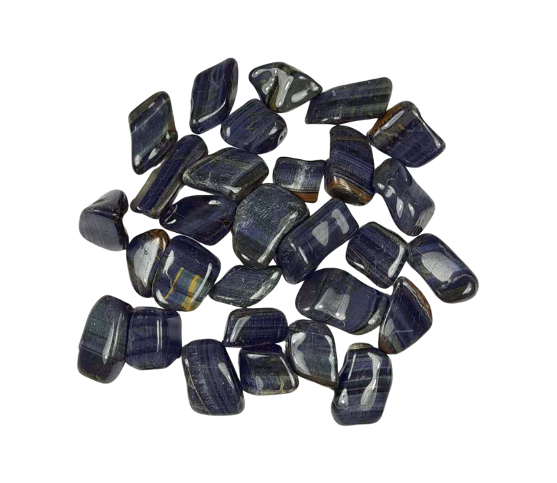 Tumbled Blue Tiger's Eye Crystals – Set of 10