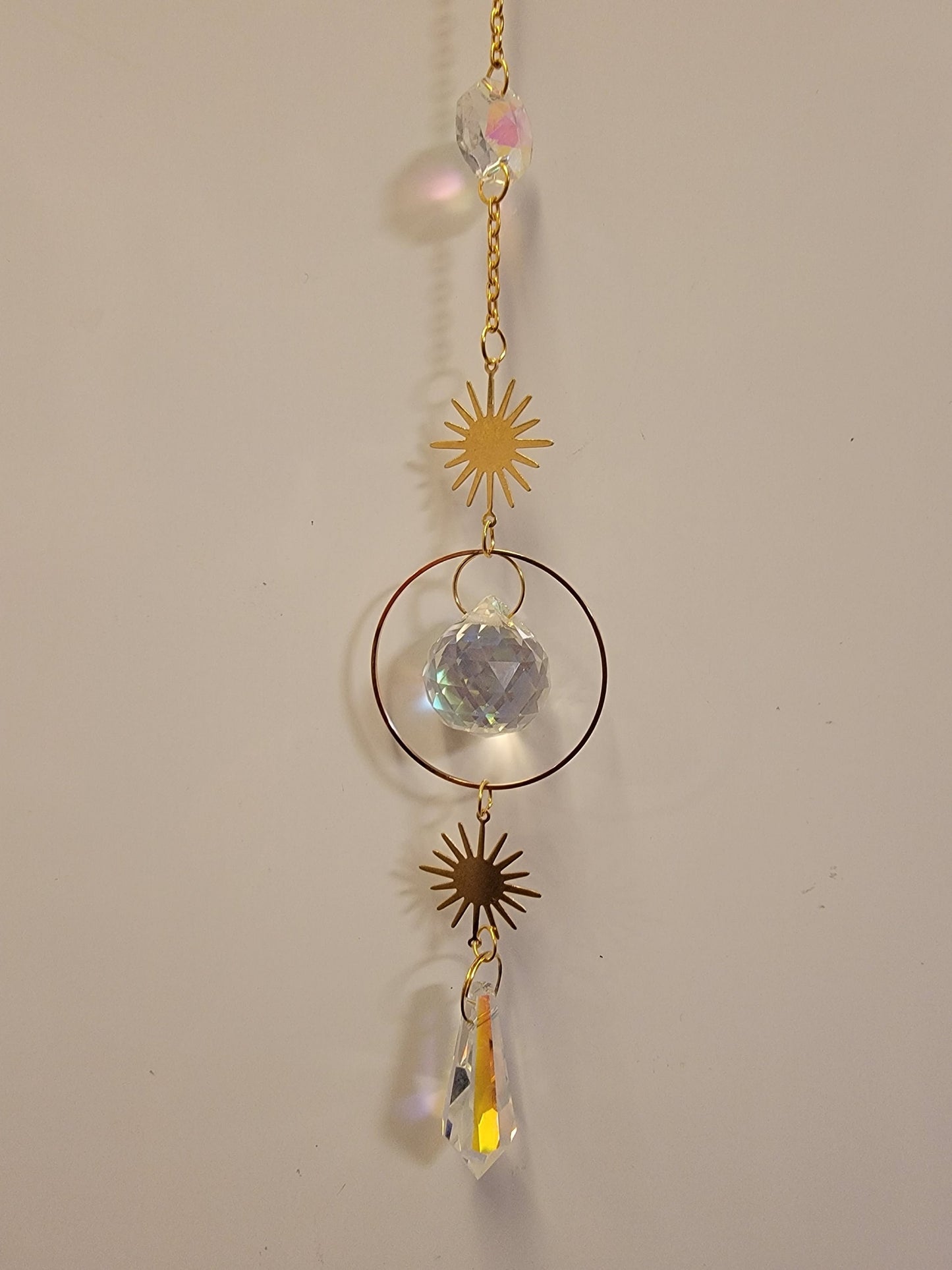 Circular Suncatcher Crystal Prisms – Boho Rainbow Light Catchers