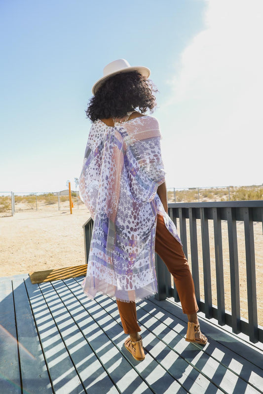 Colorful Splatter Boho Kimono – A Vibrant Bohemian Statement Piece