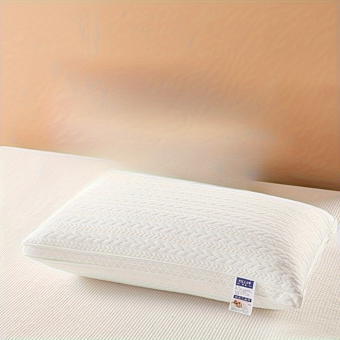 Supportive Bed Pillow with Elegant Wheat Ear Design