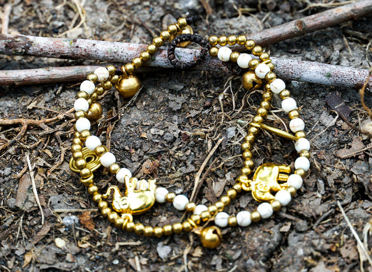 Boho Elephant Bracelets – Handmade Brass & Beaded Design