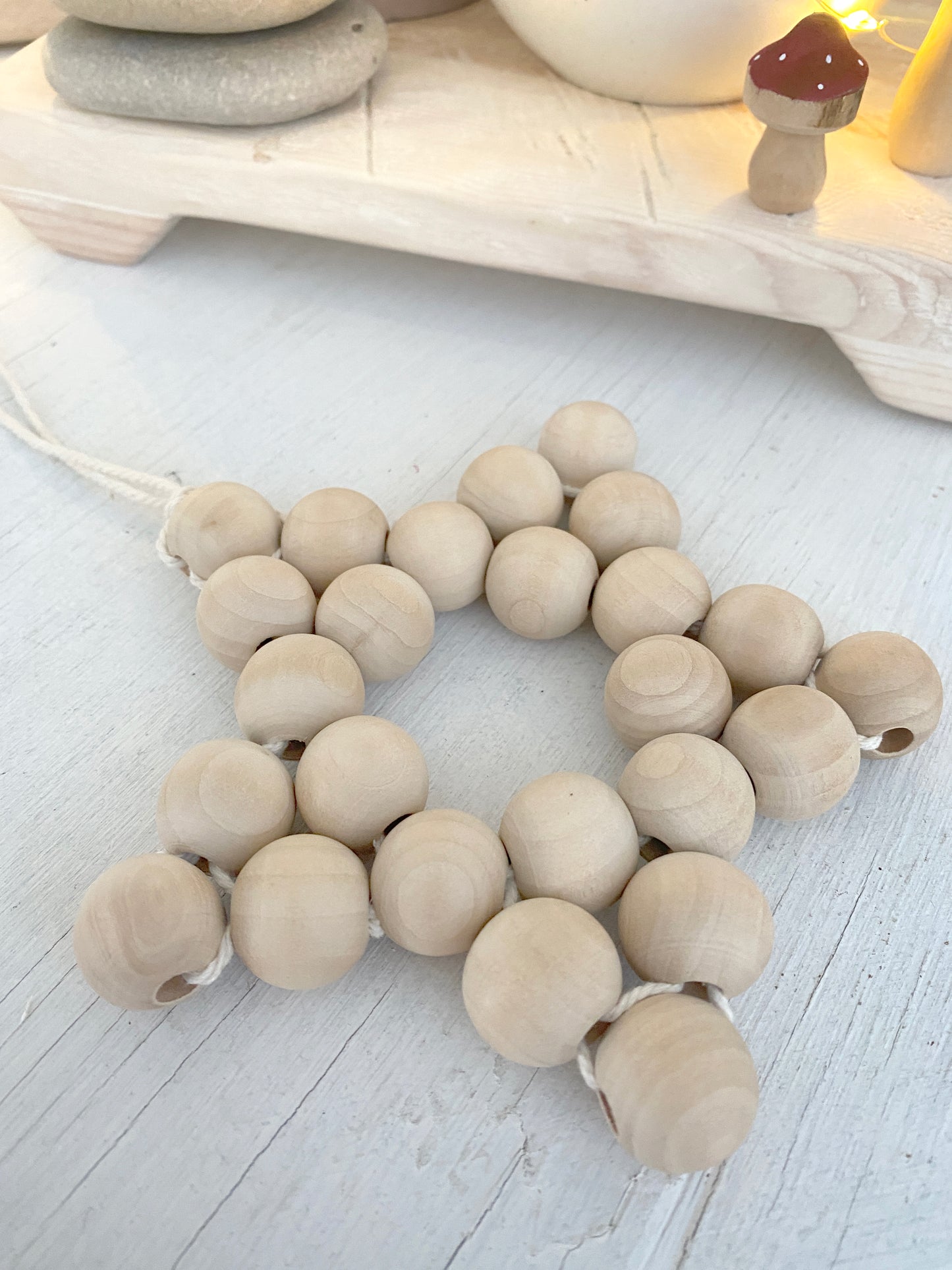Boho Wood Star Wall Hanging