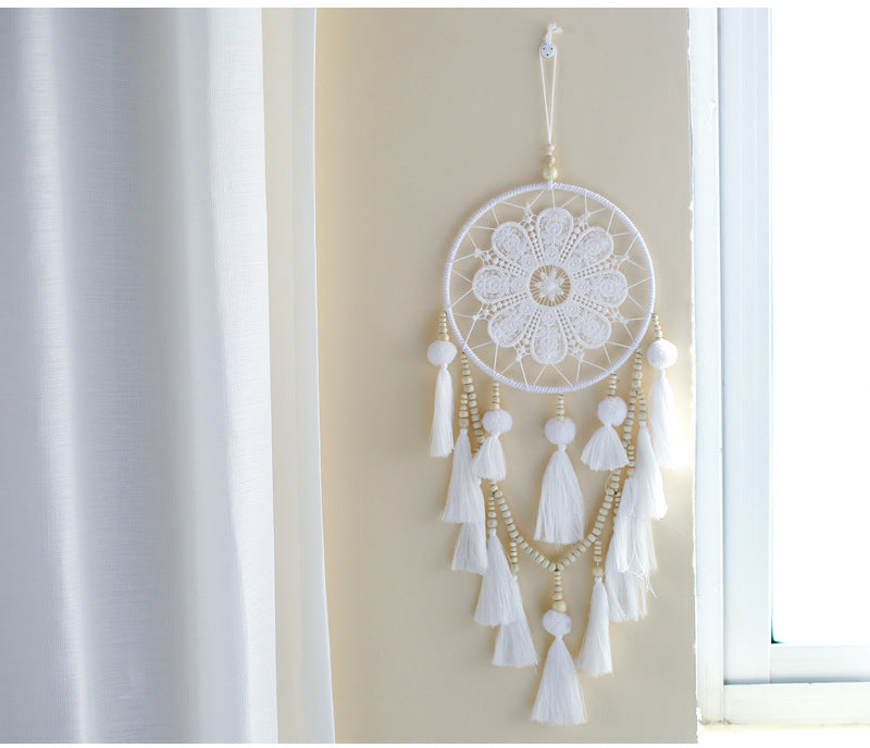 White Bohemian Dream Catcher