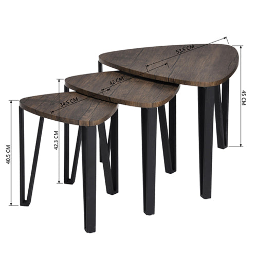 3 Triangle Nesting Coffee Tables – Space-Saving Boho Chic