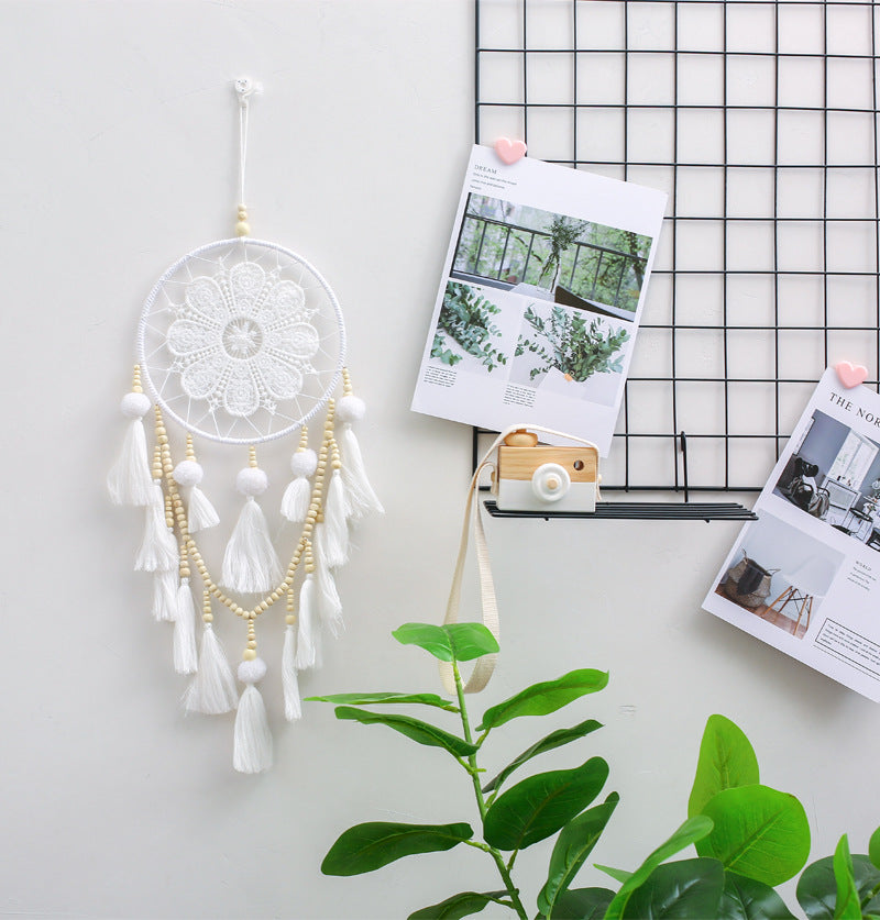White Bohemian Dream Catcher
