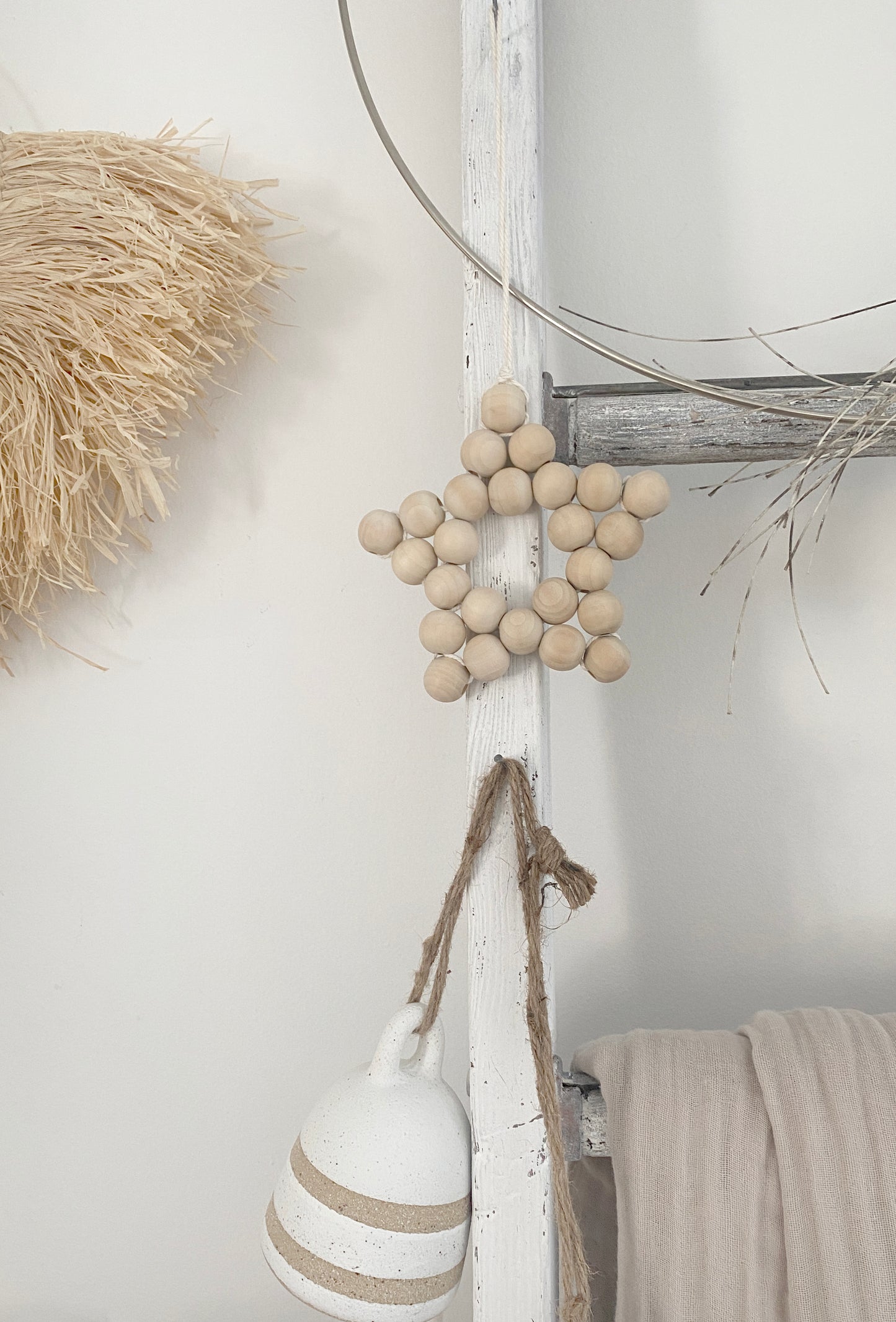 Boho Wood Star Wall Hanging