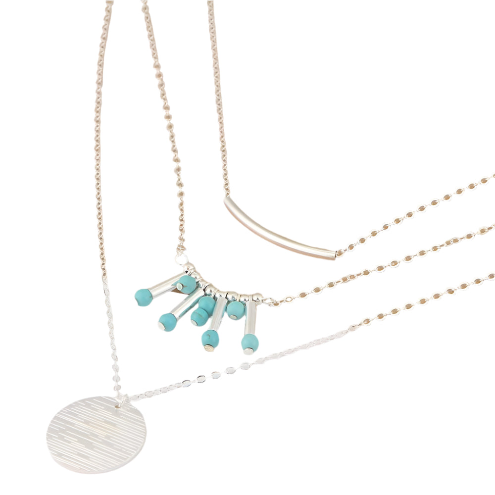 Turquoise Multilayer Boho Necklace