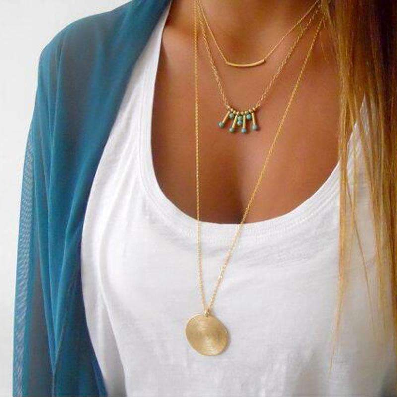 Turquoise Multilayer Boho Necklace