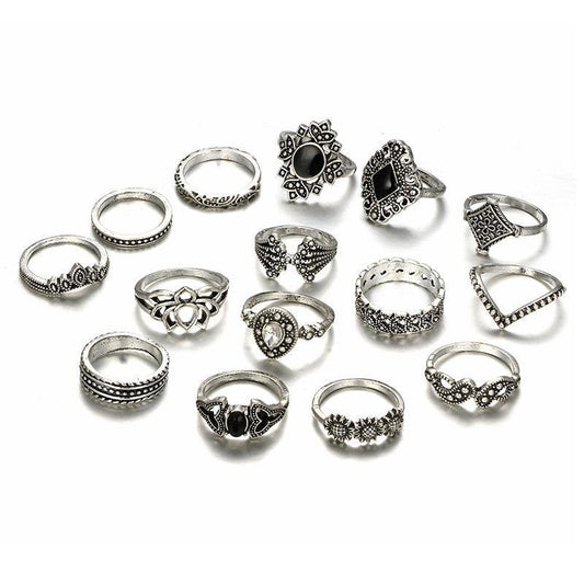 Antique Stackable Rings – Boho Ring Set