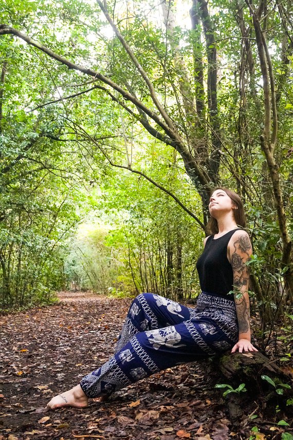 Blue Elephant Boho Pants