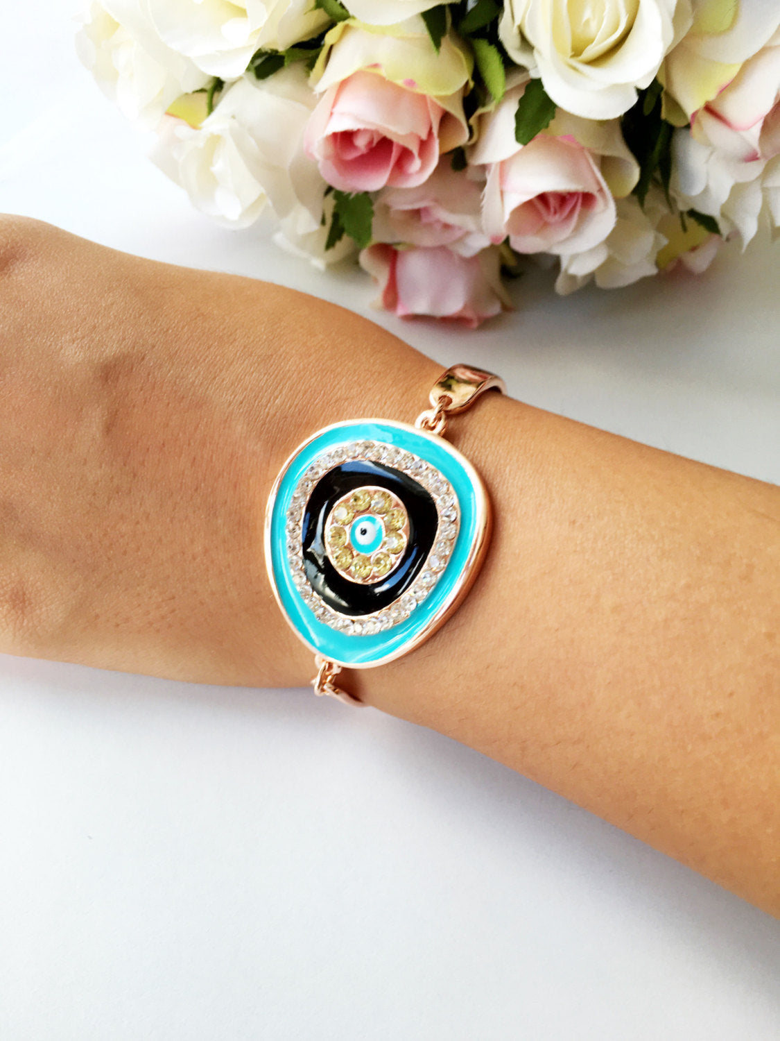 Turquoise Evil Eye Bracelet