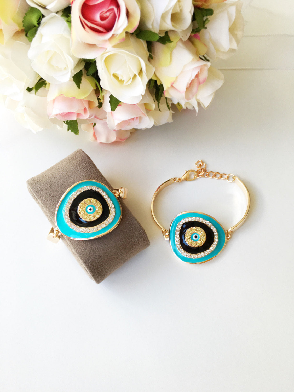 Turquoise Evil Eye Bracelet