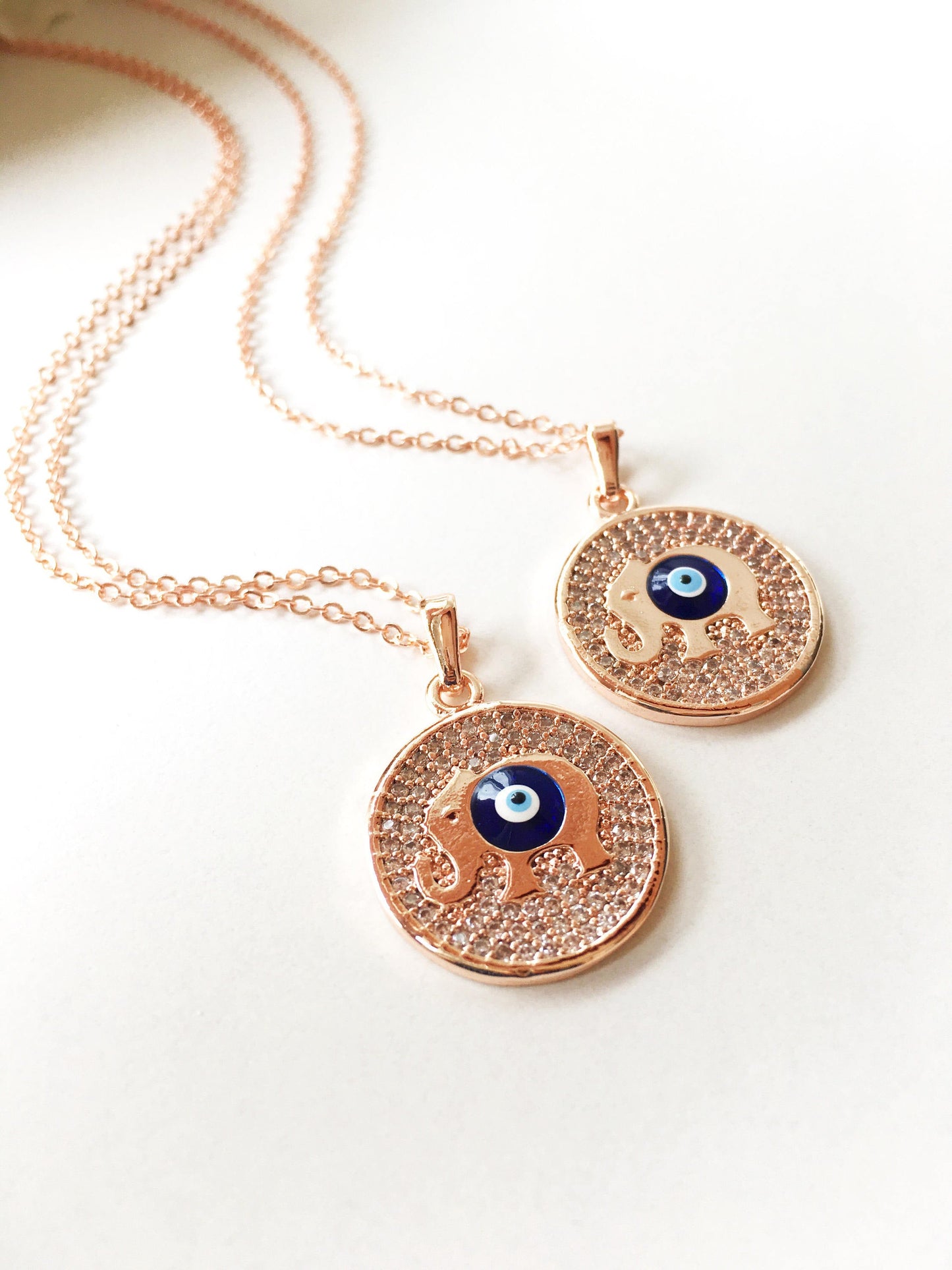 Elephant Evil Eye Necklace