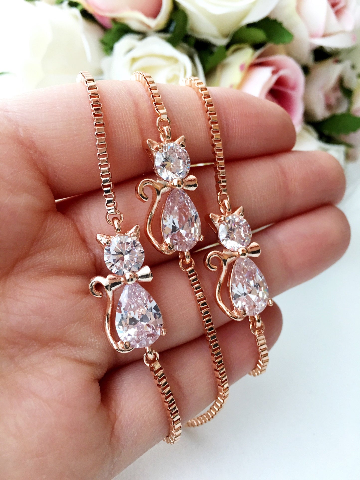 Rose Gold Evil Eye and Tree of Life Bracelets