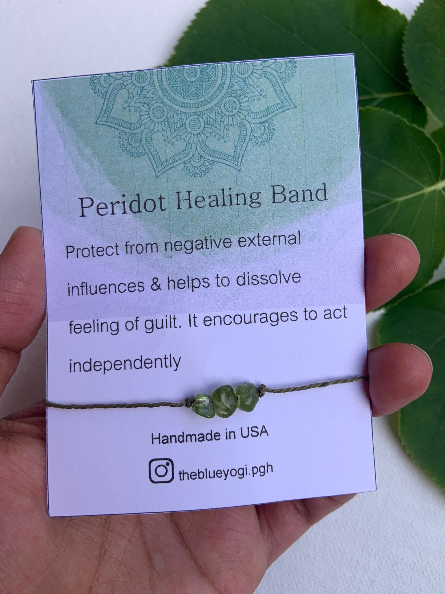 Peridot Gemstone Power Bracelet