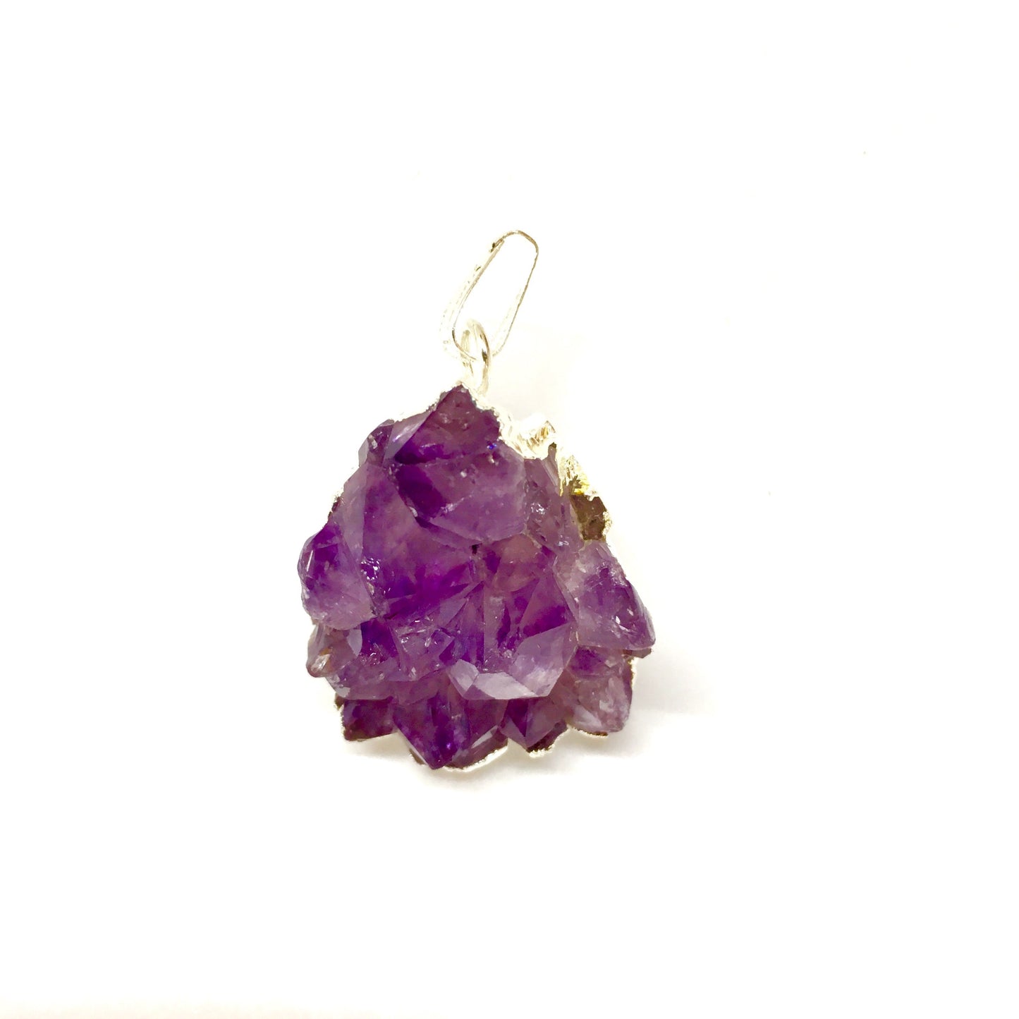 Purple Amethyst Cluster Pendant – Bohemian Healing Jewelry