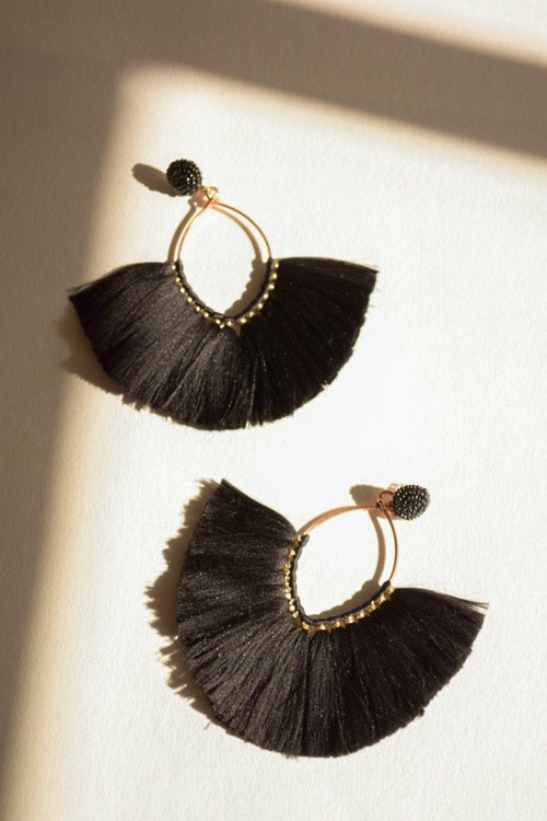 Marquise Hoop & Fan Earrings – Bohemian Elegance