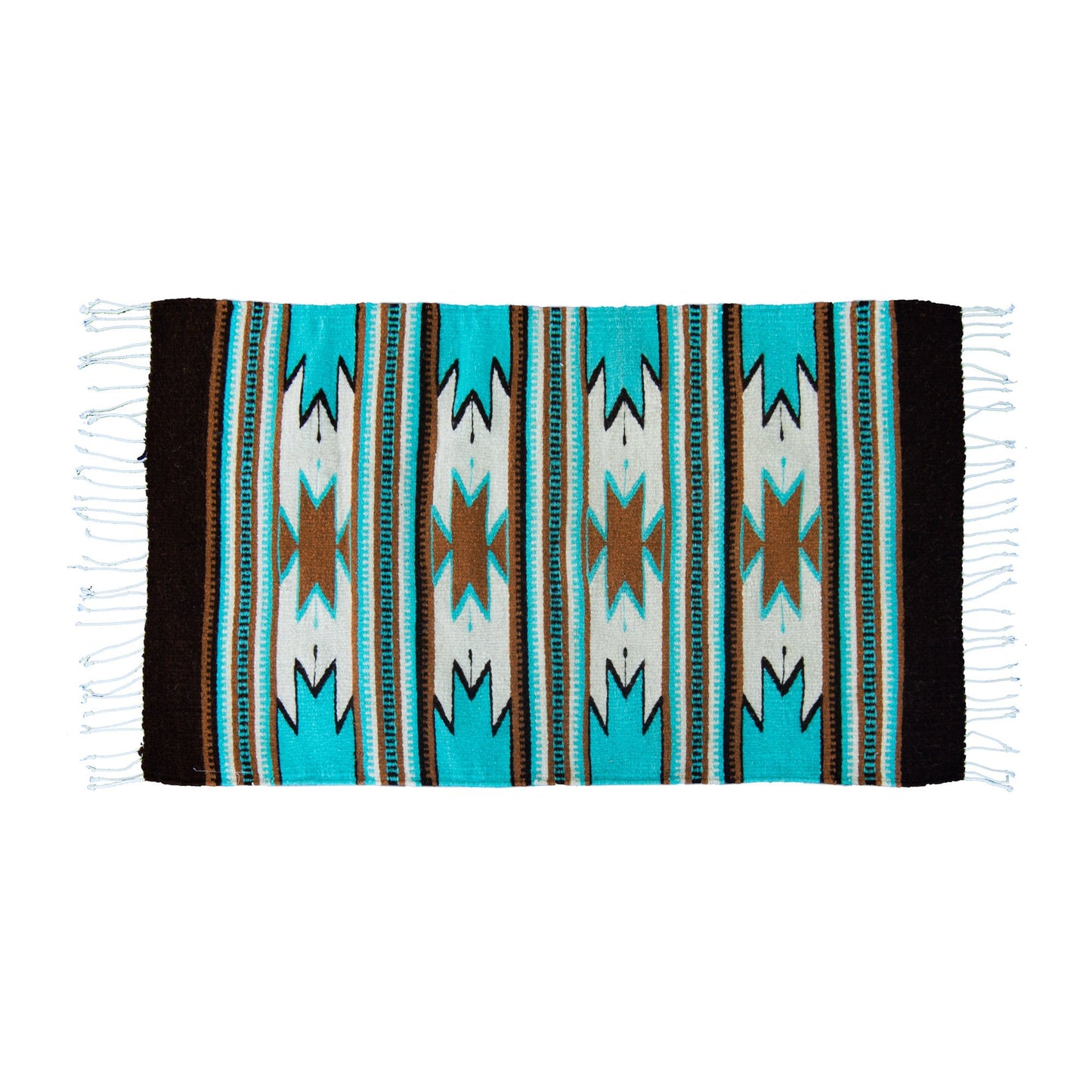 Monte Alban Native American Turquoise Rug