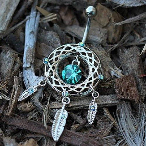 Native American Dream Catcher Navel Ring