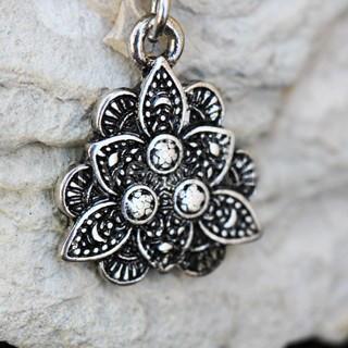 Jeweled Vintage Lotus Flower Dangle Navel Ring