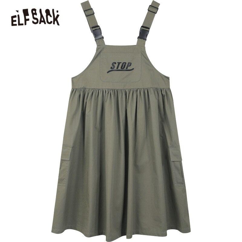 High Waist Casual Vintage Overall Boho Dress