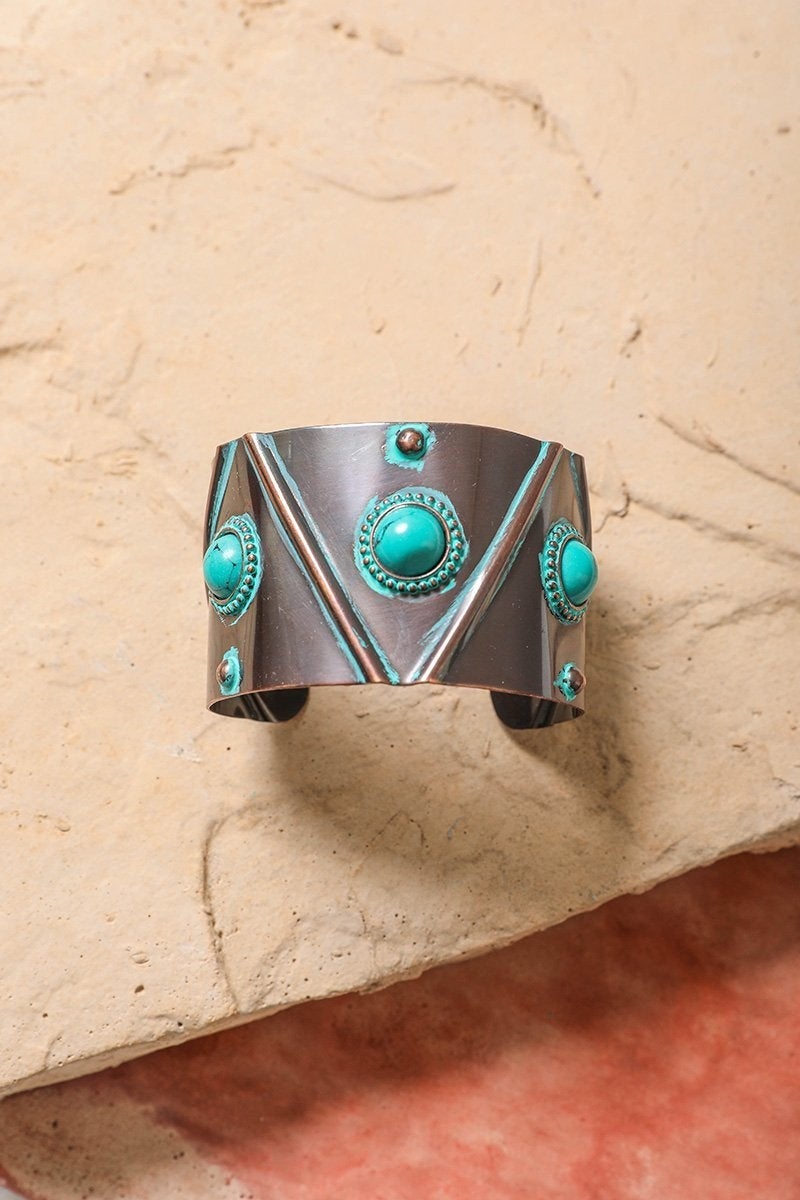 Turquoise Stone Studded Boho Bracelet