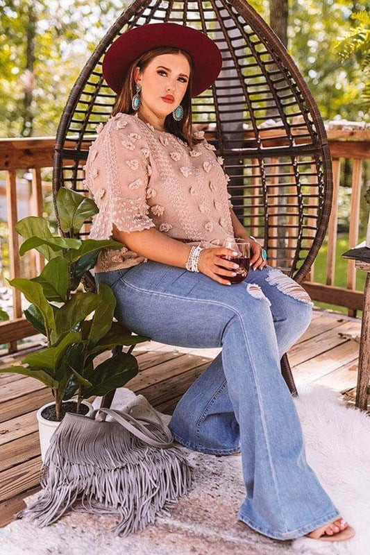 Womens plus size boho tops