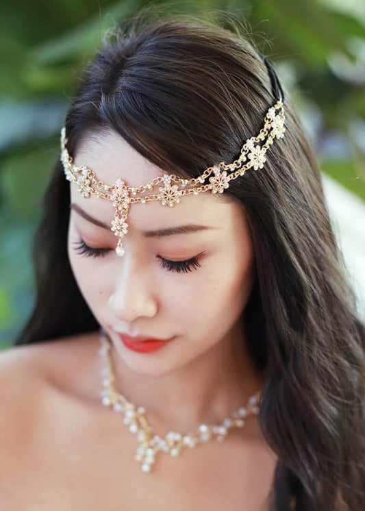 Boho gold wedding jewellery