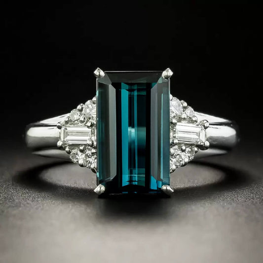 Indicolite Tourmaline Ring