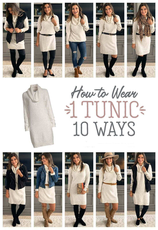 What should you wear with a tunic dress?