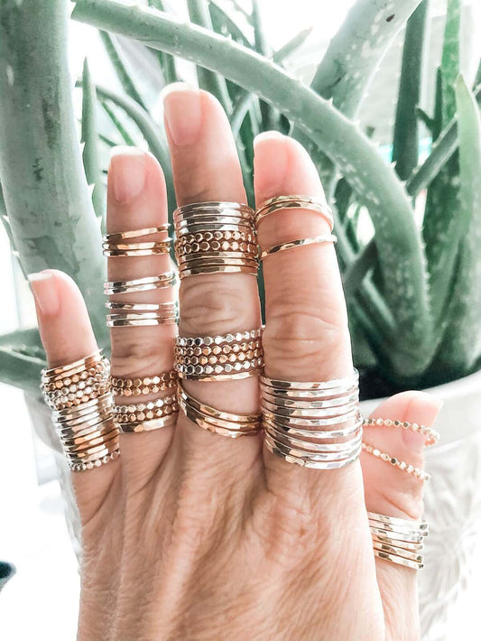 What are stackable rings?