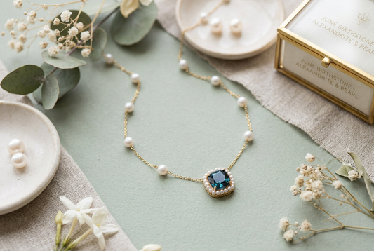 Alexandrite and Pearl Necklace: June Birthstone Buying Guide