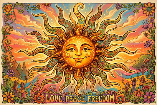 Hippie Sun: The 1960s Symbol That Still Burns Bright