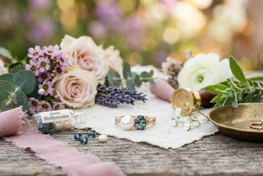 Pearl and Alexandrite Ring: June Birthstone Milestone Gifts