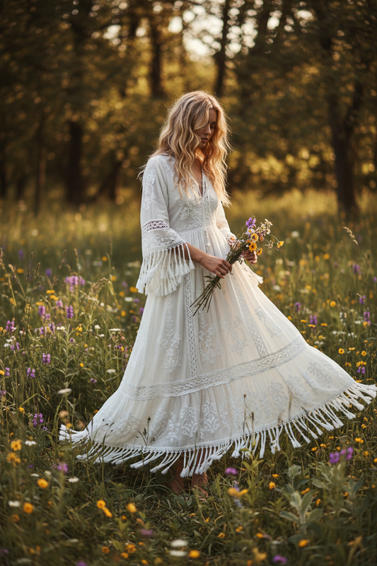 White Boho Dress: The Spiritual Meaning and Sacred Simplicity of White in Bohemian Style