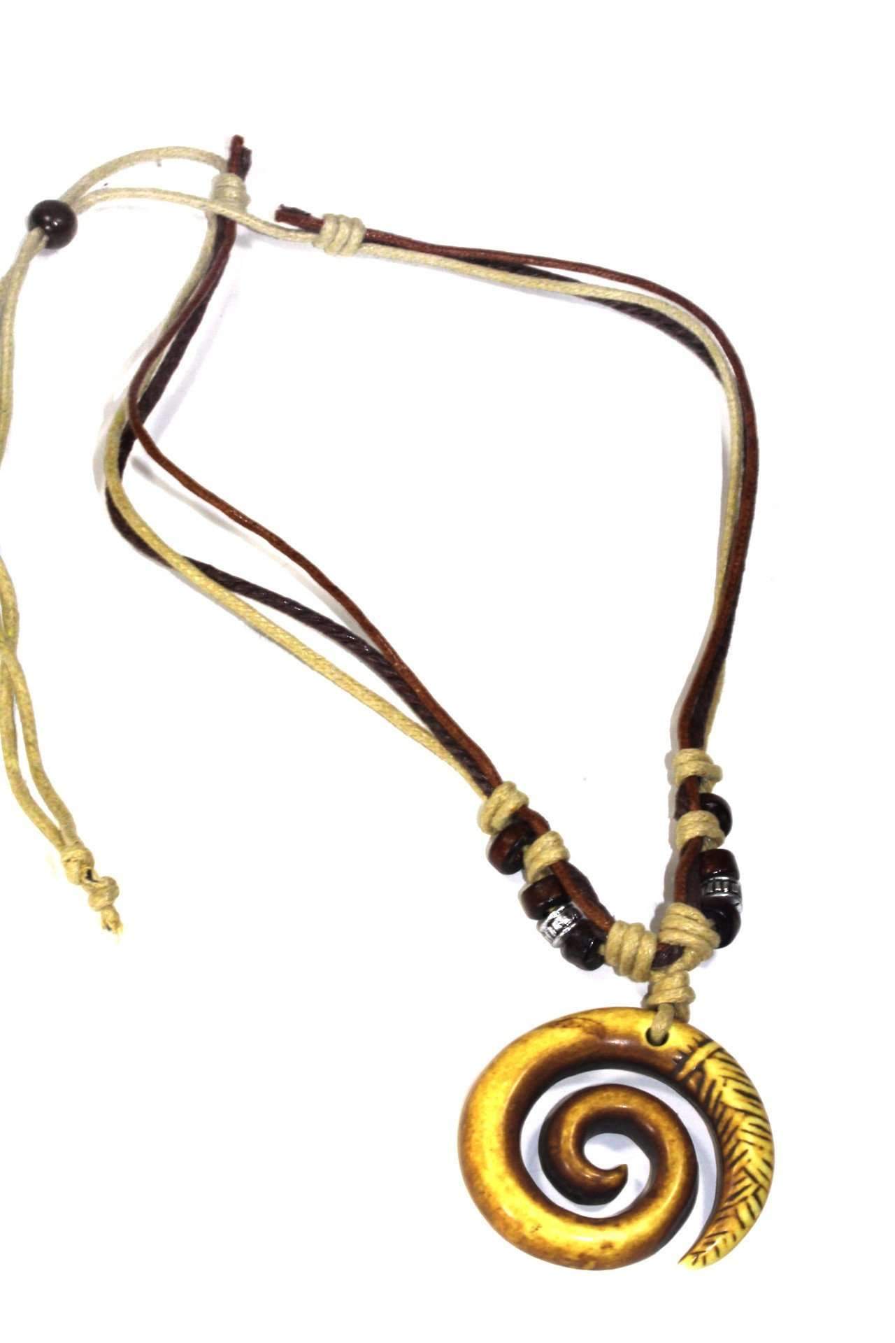 Tribal Spiral Boho Necklace