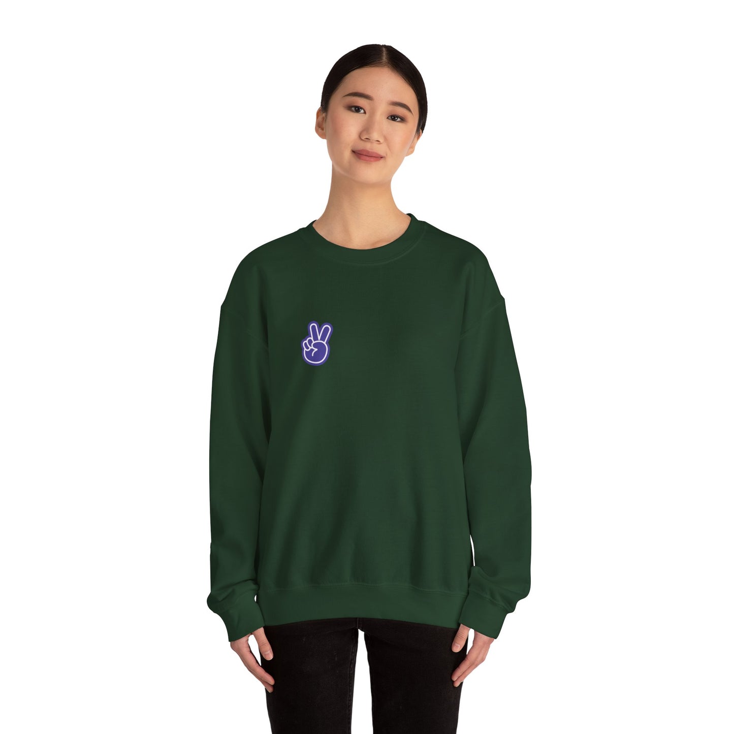 Purple Peace Hand Sign Sweatshirt