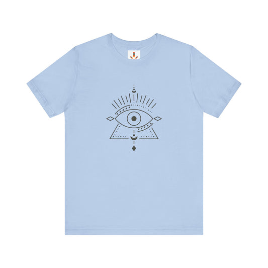 Pyramid and Evil Eye Design T-shirt