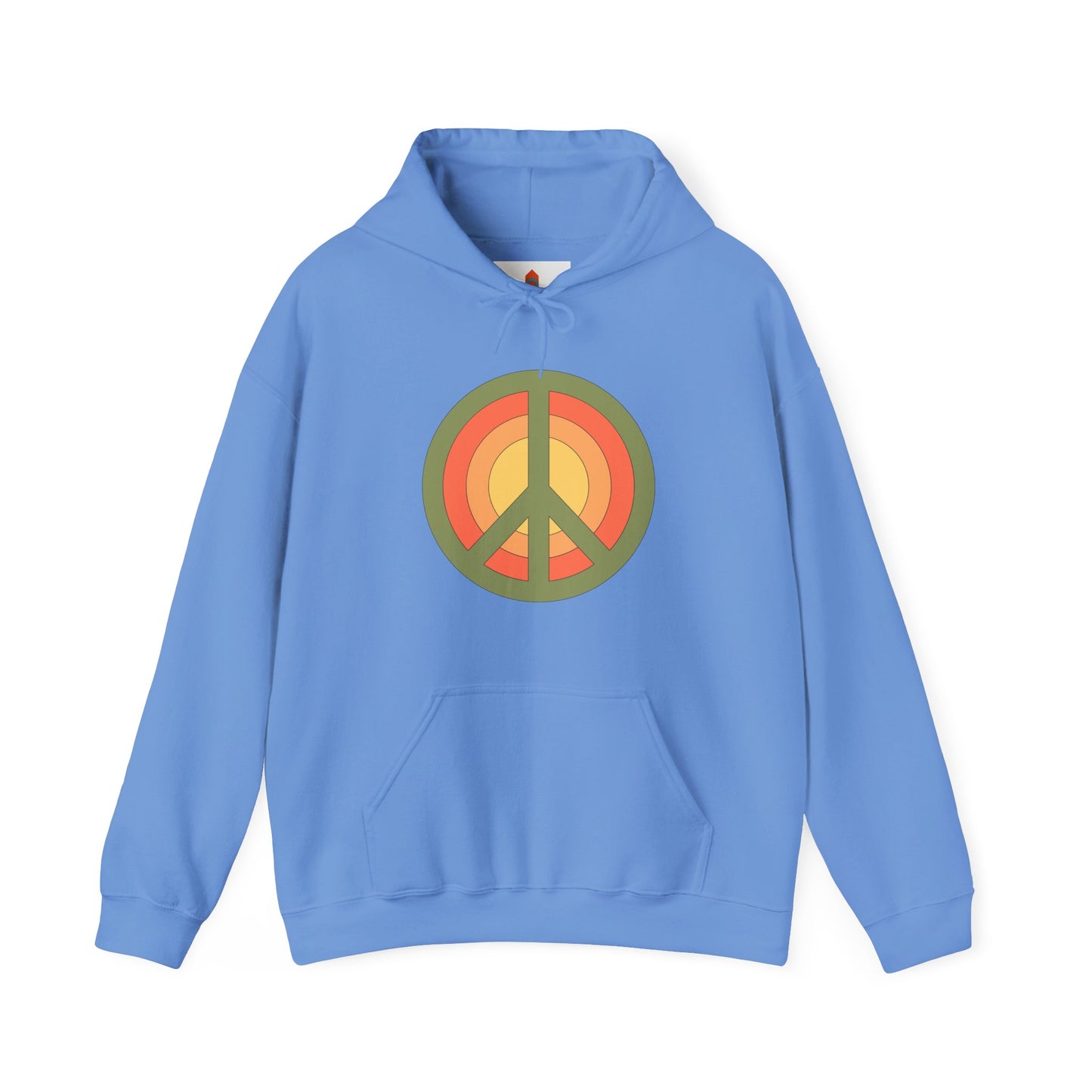 Retro Peace Sign Design Hoodie