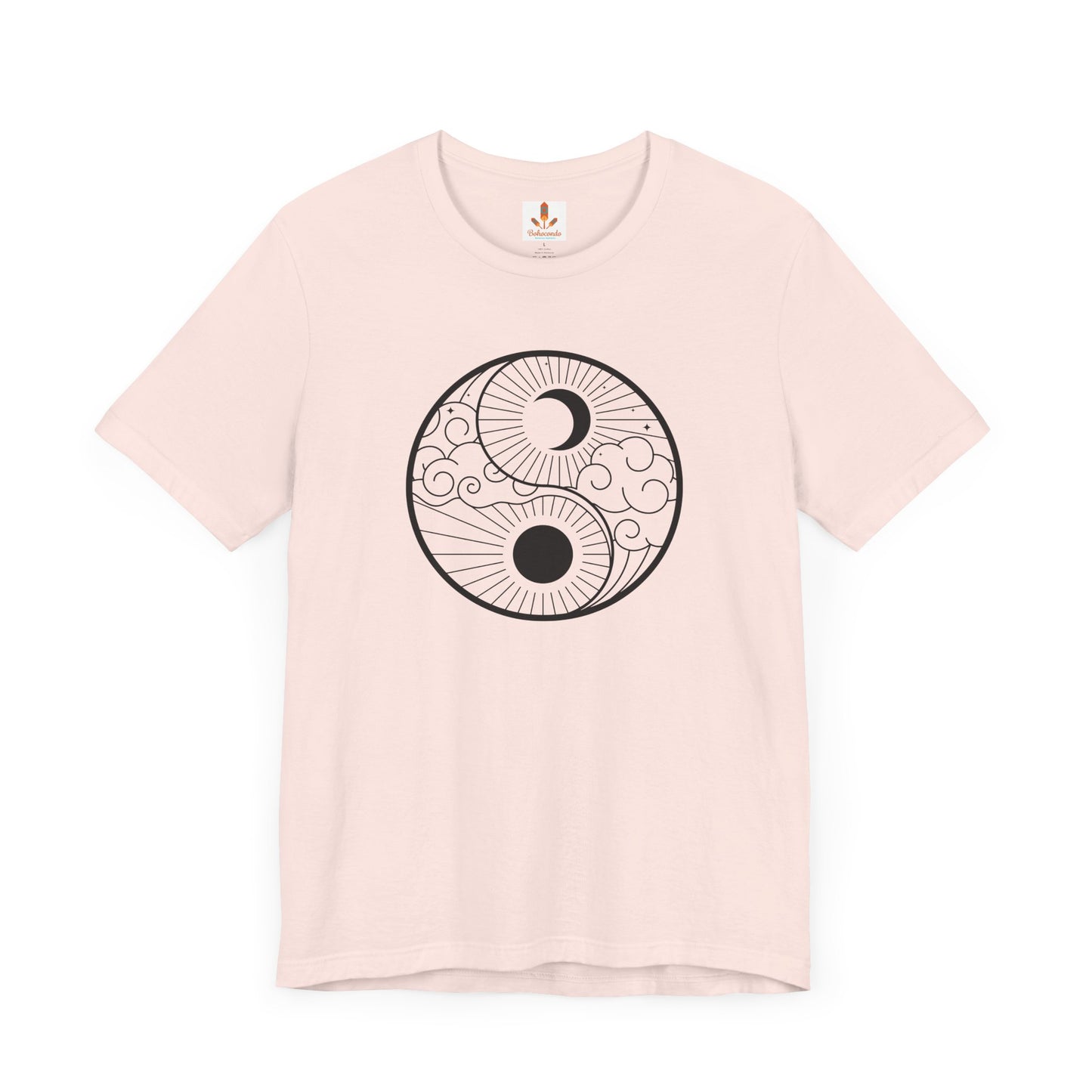 Yin Yang Sun and Moon Design T-shirt