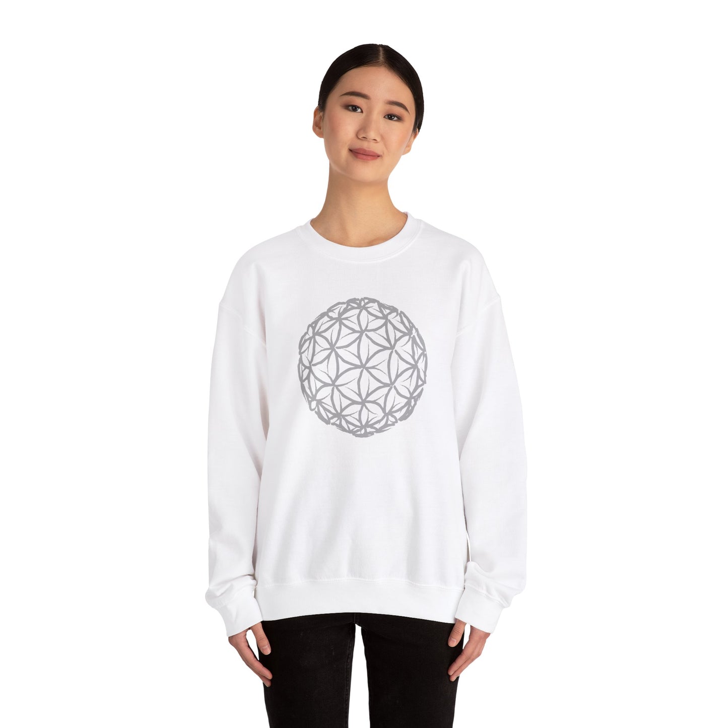 Silver Flower of Life Sweatshirt