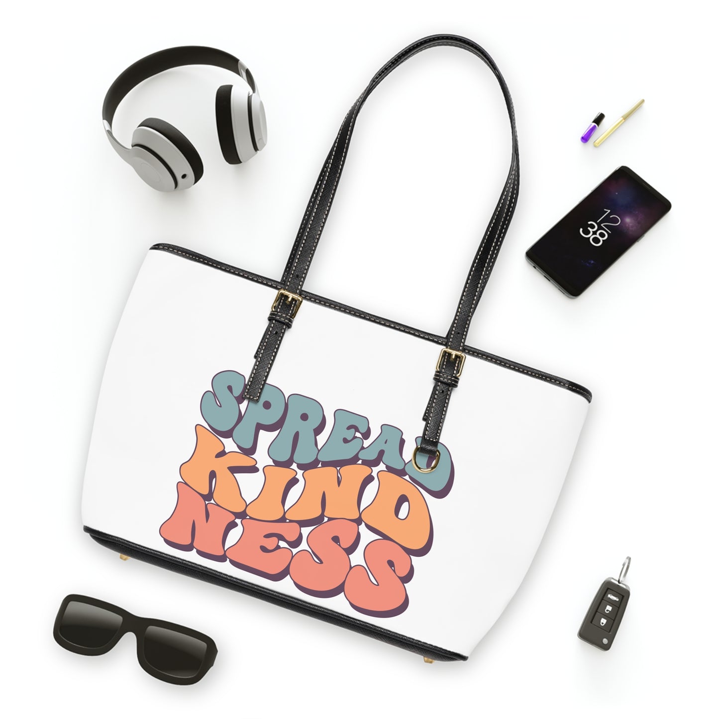 Spread Kindness Leather Shoulder Bag